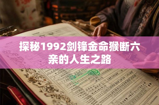 探秘1992剑锋金命猴断六亲的人生之路 探秘1992剑锋金命猴断六亲的人生之路