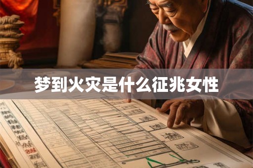 梦到火灾是什么征兆女性 梦到火灾是什么征兆女性