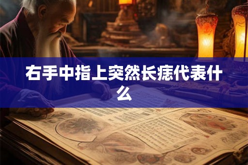右手中指上突然长痣代表什么 右手中指上突然长痣代表什么