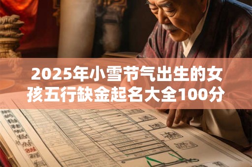 2025年小雪节气出生的女孩五行缺金起名大全100分