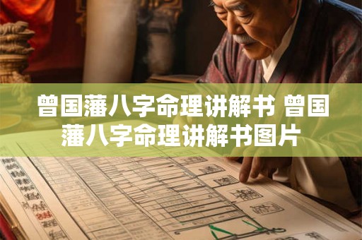 曾国藩八字命理讲解书 曾国藩八字命理讲解书图片 曾国藩八字命理讲解书 曾国藩八字命理讲解书图片