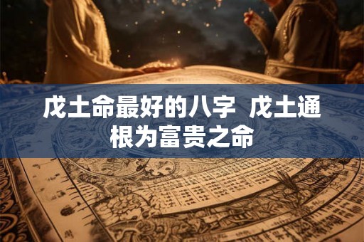 戊土命最好的八字 戊土通根为富贵之命 戊土命最好的八字 戊土通根为富贵之命