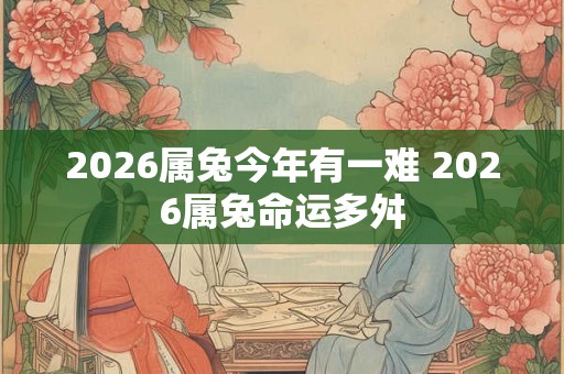 2026属兔今年有一难 2026属兔命运多舛 2026属兔今年有一难 2026属兔命运多舛