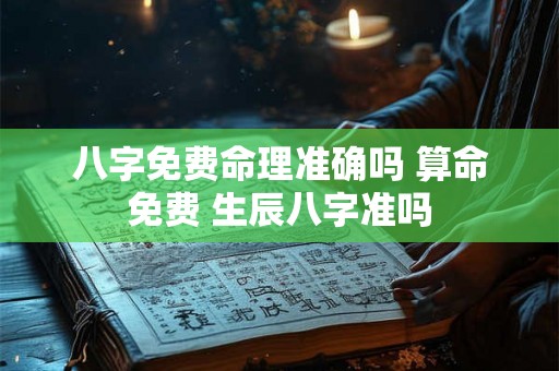 八字免费命理准确吗 算命免费 生辰八字准吗 八字免费命理准确吗 算命免费 生辰八字准吗