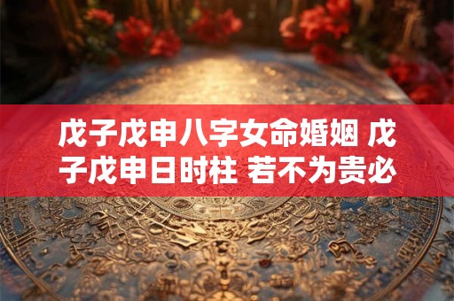 戊子戊申八字女命婚姻 戊子戊申日时柱 若不为贵必大富.怎么解释 戊子戊申八字女命婚姻 戊子戊申日时柱 若不为贵必大富.怎么解释