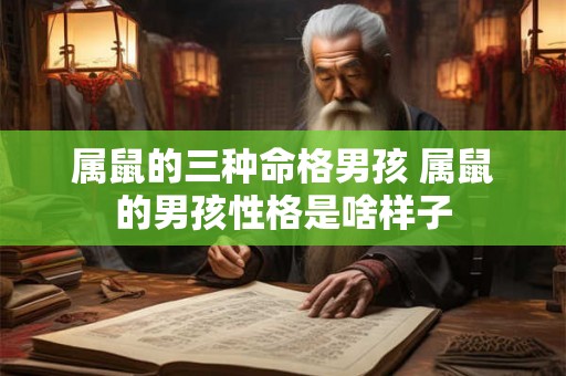 属鼠的三种命格男孩 属鼠的男孩性格是啥样子 属鼠的三种命格男孩 属鼠的男孩性格是啥样子