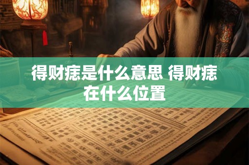 得财痣是什么意思 得财痣在什么位置 得财痣是什么意思 得财痣在什么位置