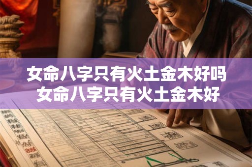 女命八字只有火土金木好吗 女命八字只有火土金木好吗婚姻如何