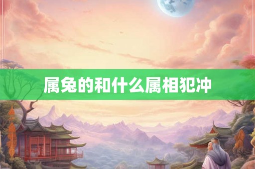 属兔的和什么属相犯冲