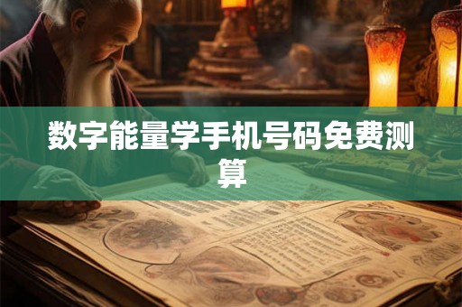 数字能量学手机号码免费测算 数字能量学手机号码免费测算