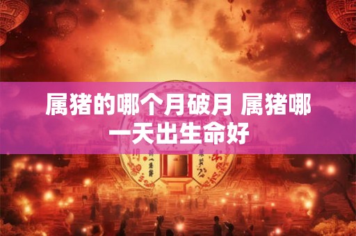 属猪的哪个月破月 属猪哪一天出生命好