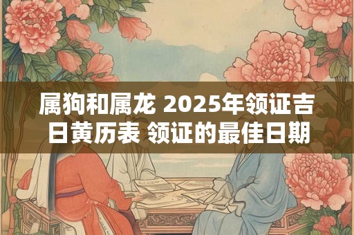 属狗和属龙 2025年领证吉日黄历表 领证的最佳日期 属狗和属龙 2025年领证吉日黄历表 领证的最佳日期