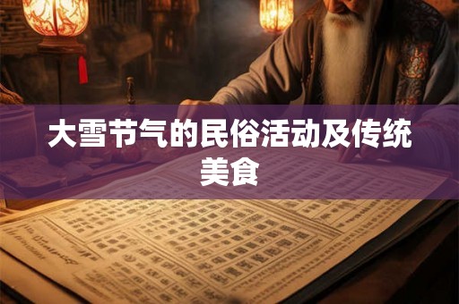 大雪节气的民俗活动及传统美食 大雪节气的民俗活动及传统美食