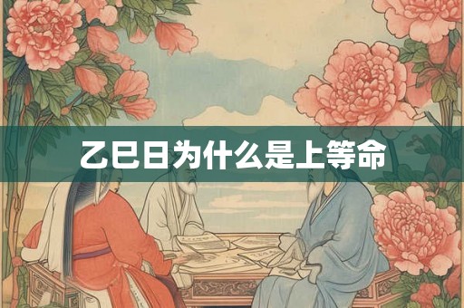 乙巳日为什么是上等命 乙巳日为什么是上等命
