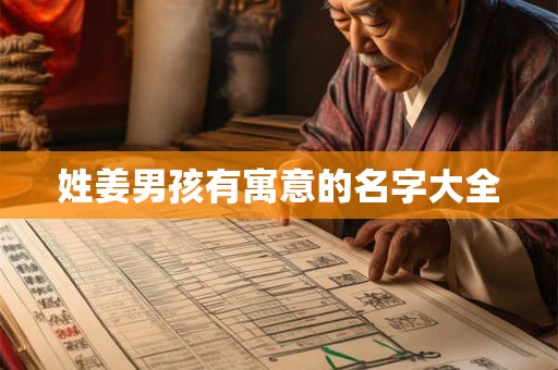 姓姜男孩有寓意的名字大全 姓姜男孩有寓意的名字大全