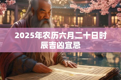 2025年农历六月二十日时辰吉凶宜忌 2025年农历六月二十日时辰吉凶宜忌