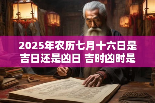 2025年农历七月十六日是吉日还是凶日 吉时凶时是几时 2025年农历七月十六日是吉日还是凶日 吉时凶时是几时