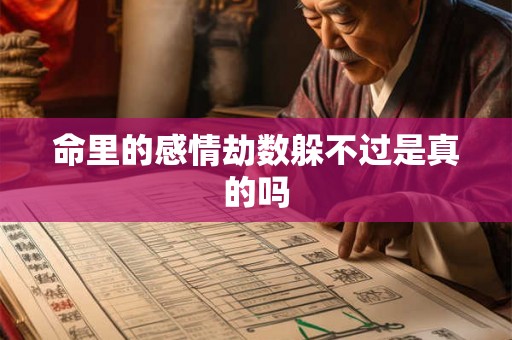 命里的感情劫数躲不过是真的吗 命里的感情劫数躲不过是真的吗