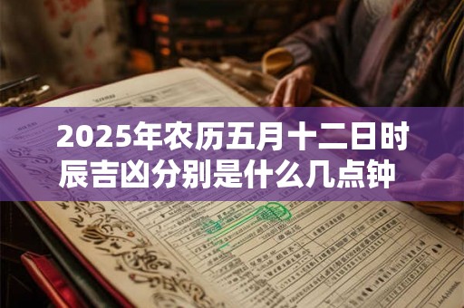 2025年农历五月十二日时辰吉凶分别是什么几点钟 黄历查询