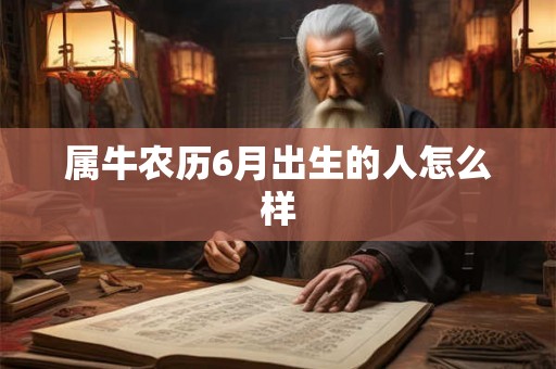 属牛农历6月出生的人怎么样 属牛农历6月出生的人怎么样