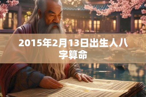 2015年2月13日出生人八字算命 2015年2月13日出生人八字算命