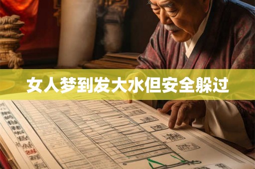 女人梦到发大水但安全躲过 女人梦到发大水但安全躲过