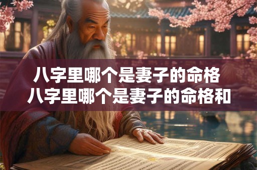 八字里哪个是妻子的命格 八字里哪个是妻子的命格和命格 八字里哪个是妻子的命格 八字里哪个是妻子的命格和命格