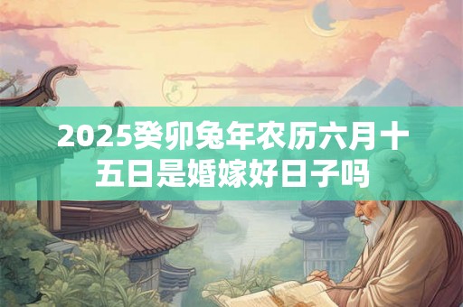 2025癸卯兔年农历六月十五日是婚嫁好日子吗 2025癸卯兔年农历六月十五日是婚嫁好日子吗