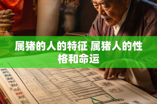 属猪的人的特征 属猪人的性格和命运 属猪的人的特征 属猪人的性格和命运