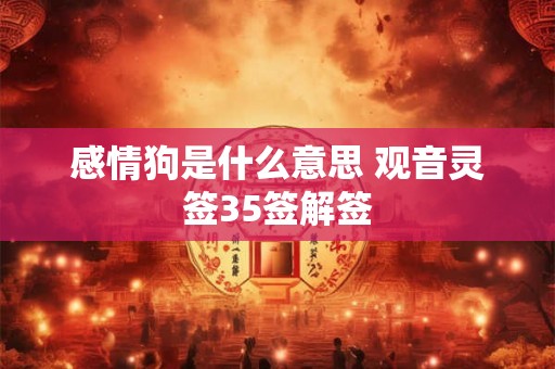 感情狗是什么意思 观音灵签35签解签 感情狗是什么意思 观音灵签35签解签