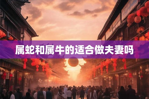 属蛇和属牛的适合做夫妻吗 属蛇和属牛的适合做夫妻吗