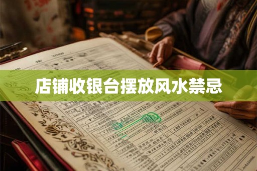 店铺收银台摆放风水禁忌