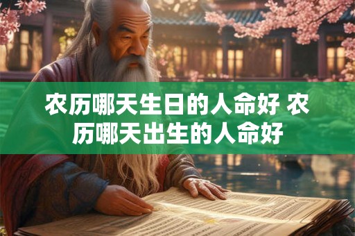 农历哪天生日的人命好 农历哪天出生的人命好 农历哪天生日的人命好 农历哪天出生的人命好