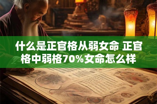 什么是正官格从弱女命 正官格中弱格70%女命怎么样