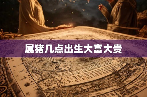 属猪几点出生大富大贵 属猪几点出生大富大贵