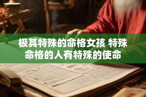 极其特殊的命格女孩 特殊命格的人有特殊的使命
