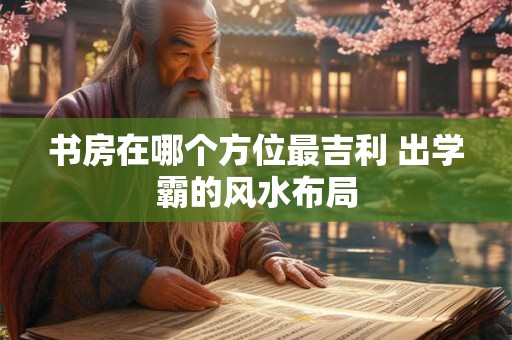 书房在哪个方位最吉利 出学霸的风水布局 书房在哪个方位最吉利 出学霸的风水布局