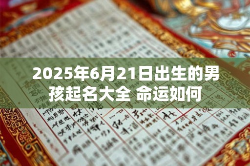 2025年6月21日出生的男孩起名大全 命运如何