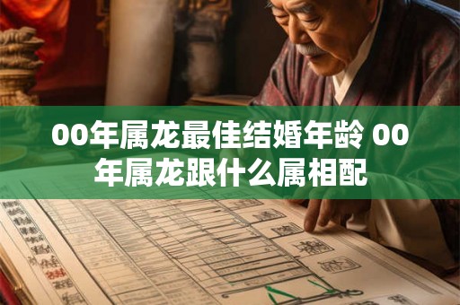 00年属龙最佳结婚年龄 00年属龙跟什么属相配 00年属龙最佳结婚年龄 00年属龙跟什么属相配