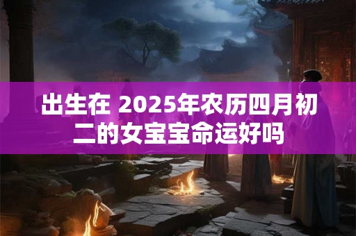 出生在 2025年农历四月初二的女宝宝命运好吗 出生在 2025年农历四月初二的女宝宝命运好吗