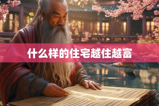 什么样的住宅越住越富