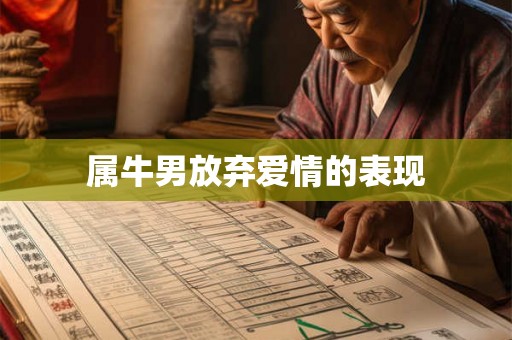 属牛男放弃爱情的表现 属牛男放弃爱情的表现