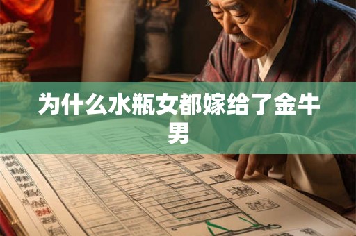 为什么水瓶女都嫁给了金牛男 为什么水瓶女都嫁给了金牛男