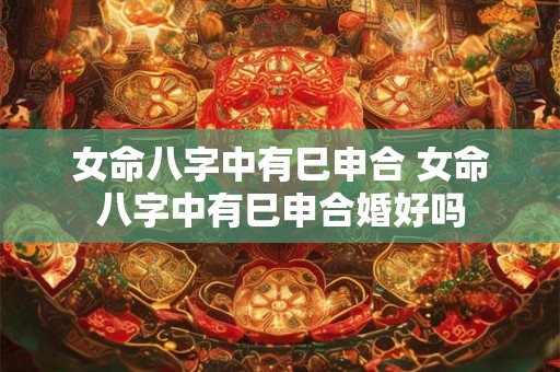 女命八字中有巳申合 女命八字中有巳申合婚好吗