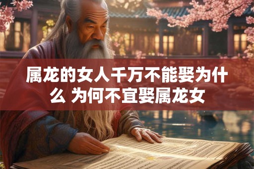 属龙的女人千万不能娶为什么 为何不宜娶属龙女 属龙的女人千万不能娶为什么 为何不宜娶属龙女