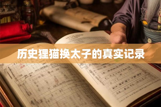 历史狸猫换太子的真实记录 历史狸猫换太子的真实记录