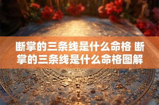 断掌的三条线是什么命格 断掌的三条线是什么命格图解
