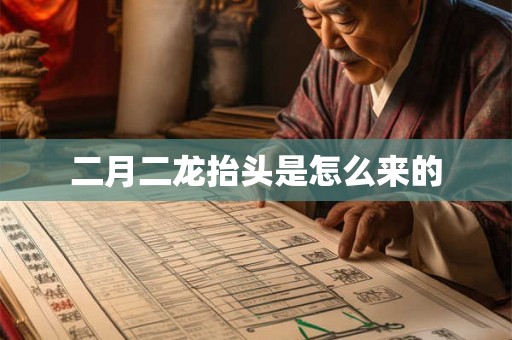 二月二龙抬头是怎么来的