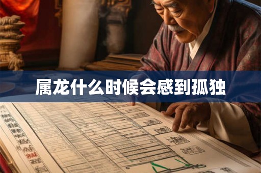 属龙什么时候会感到孤独 属龙什么时候会感到孤独