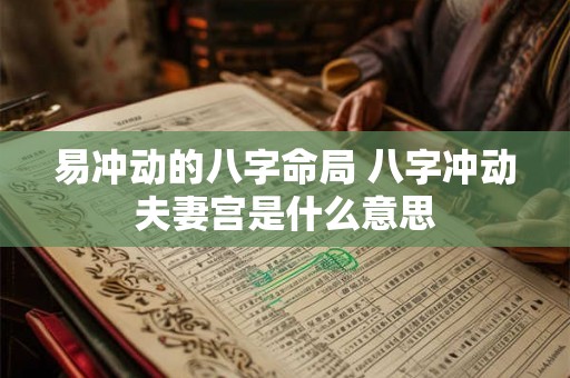 易冲动的八字命局 八字冲动夫妻宫是什么意思 易冲动的八字命局 八字冲动夫妻宫是什么意思